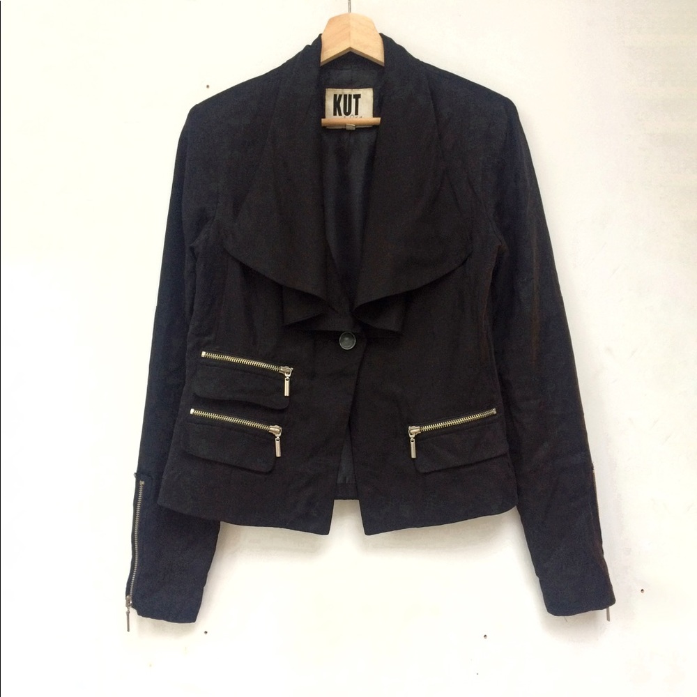 Kut from the Kloth Draped Black Blazer